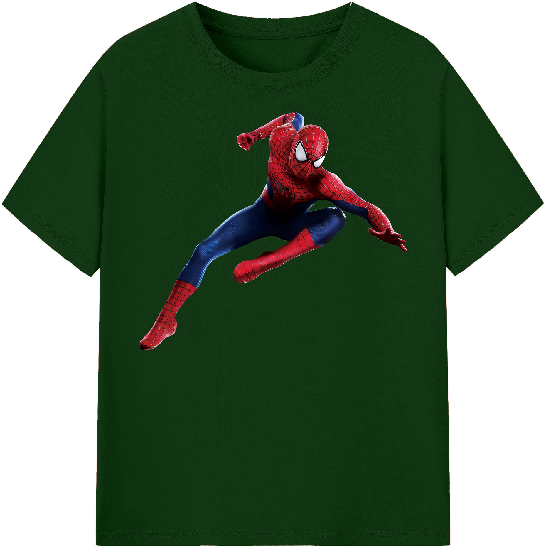 （画像用） Spider Man スパイダーマン 綿100％半袖Tシャツ（フロントプリント）